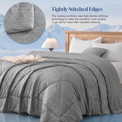 VK VK·LIVING Cooling Comforter King Size, Summer Cooling Blanket for Hot Sleepers and Night Sweats, Double-Sided Q-Max 0.45 Lightweight Breathable Soft Cooling Quilt for Bed Couch, 90"x108", Dark Gray