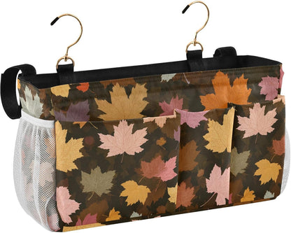 Bedside Caddy Hanging Bunk Bed Caddy Bed Organizer Hanging Pocket with 2 Hooks Bedside Storage Organizer Pocket Bag Holder Checkered Light Green - Colors B