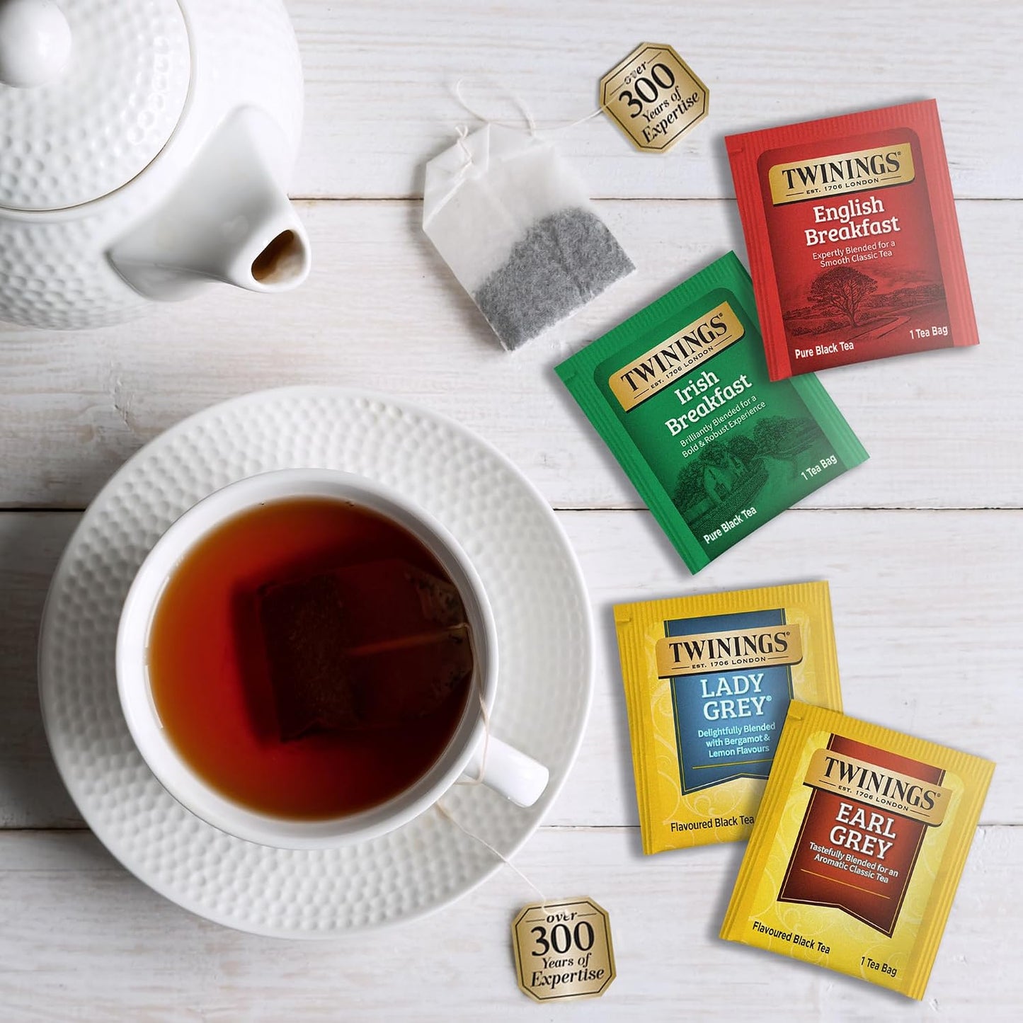 Twinings Assorted Herbal, Naturally Caffeine-Free Tea Bag Sampler (40 Count) 13 Flavour Boxed Variety Gift Set