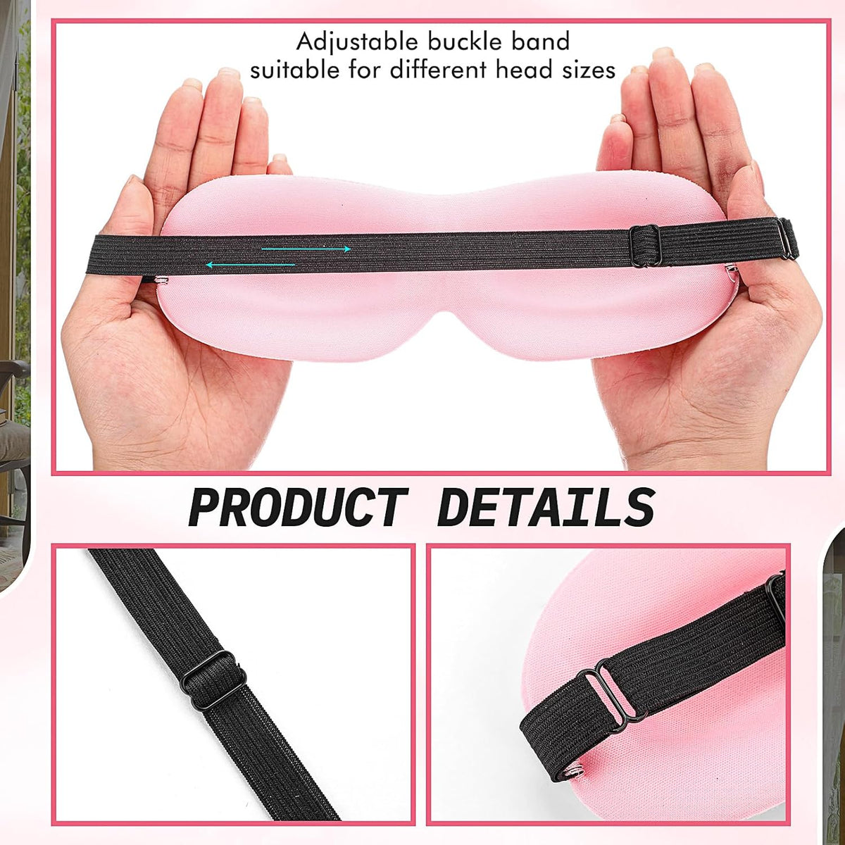 Bonuci 20 Sleep Mask for Women 3D Eye Mask, Dark Purple