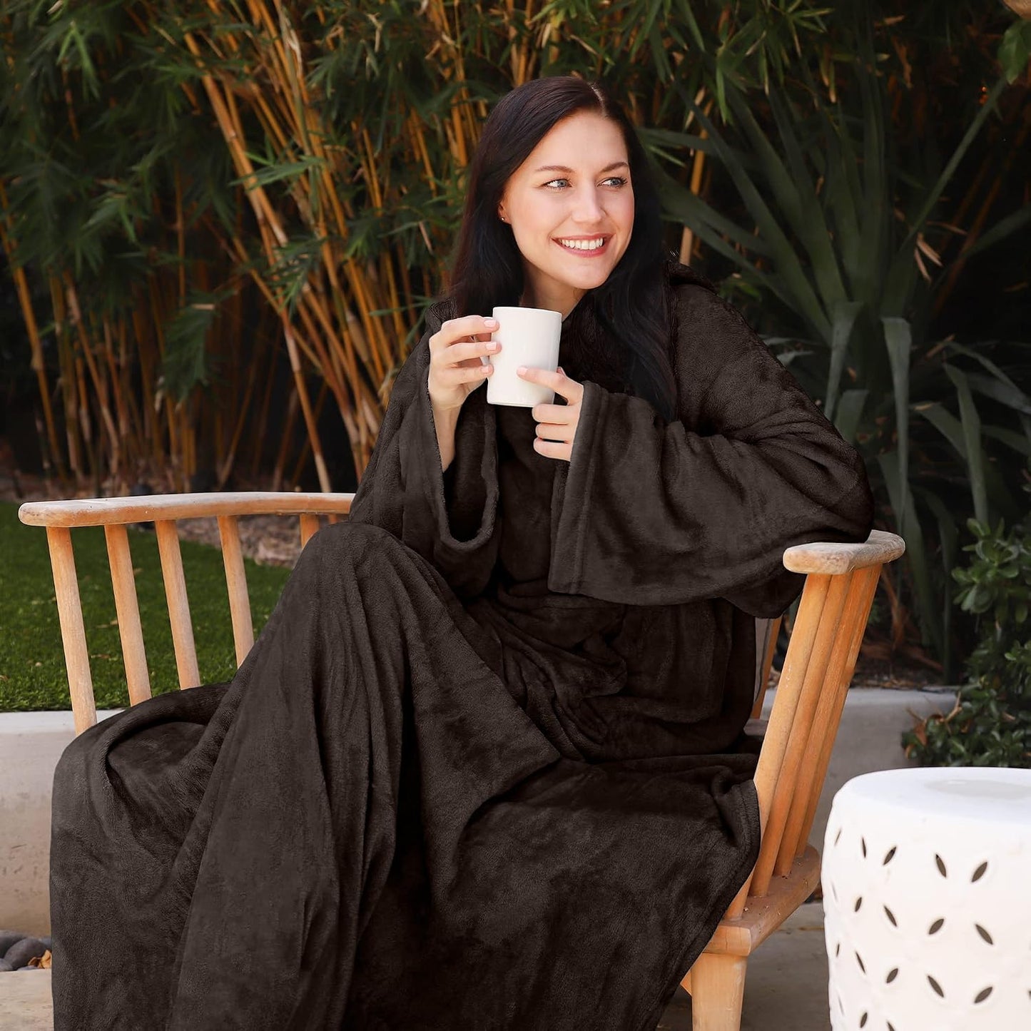 Catalonia Wearable Blanket with Sleeves for Women & Men, Fleece Wrap Throw | Cozy Sleeve Design for Hands-Free Comfort, Perfect for Reading, TV Time & Relaxing, Christmas & Birthday Gift