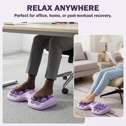Dual Foot Massage Roller for Plantar Fasciitis Relief Purple | Ideal for home and office use, it relieves foot fatigue from long standing, walking and exercise while boosting circulation.