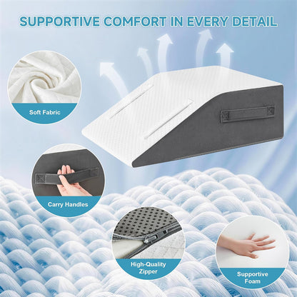 Yojoker Leg Elevation Pillows for Swelling, Memory Foam Wedge Pillow for Legs Blood Circulation, Leg Elevation Pillows for After Surgery, Knee Wedge Pillow for Sleeping Back Hip Ankles Relief