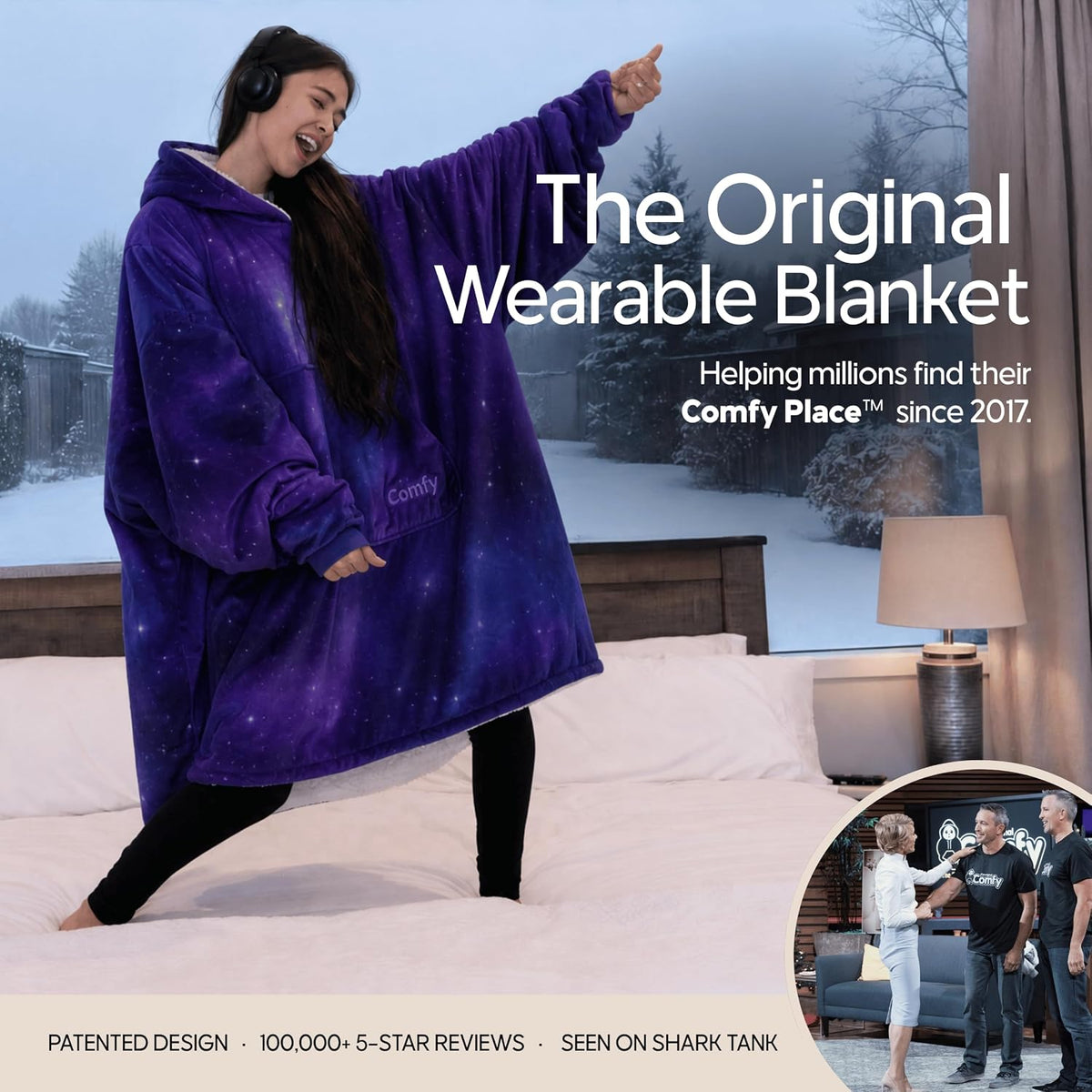 THE COMFY Original | Shark Tank | Patented | Sherpa Wearable Blanket Hoodie