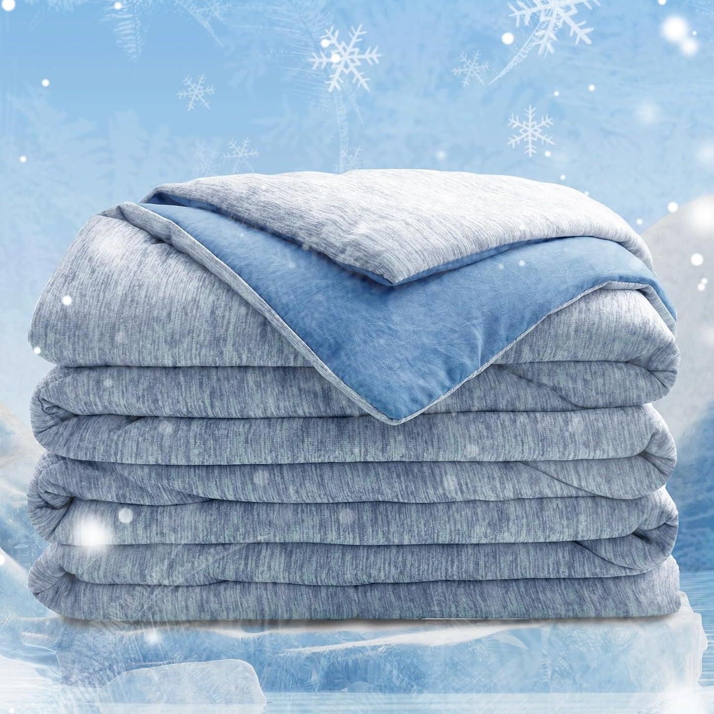 VK VK·LIVING Cooling Comforter King Size, Summer Cooling Blanket for Hot Sleepers and Night Sweats, Double-Sided Q-Max 0.45 Lightweight Breathable Soft Cooling Quilt for Bed Couch, 90"x108", Dark Gray