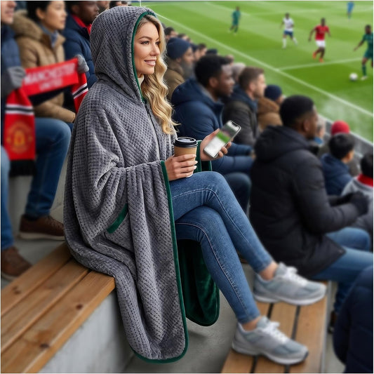 PETREL Wearable Heated Shawl Poncho Blanket,3 Heat Sets | Cordless Heated Throw Blanket,Battery Operated, Sherpa Lining Portable Electric Wrap Hoodie for Car,Indoor,Camping,Picnic