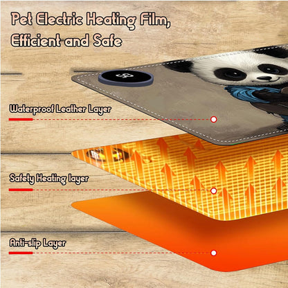 Heated Desk Pad Heated Large Mouse Pad, Electric Quickly Warm Desk Mat with 3 Levels Heating 3 Hours Auto Shut-Off, 31.5" x 13" Warm Gaming Mousepad Hand Foot Warmer, Baby Elephant
