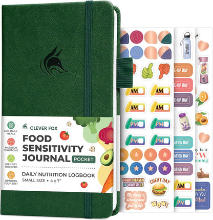 Clever Fox Food Sensitivity Journal & Symptom Diary, 8.5x11 Purple