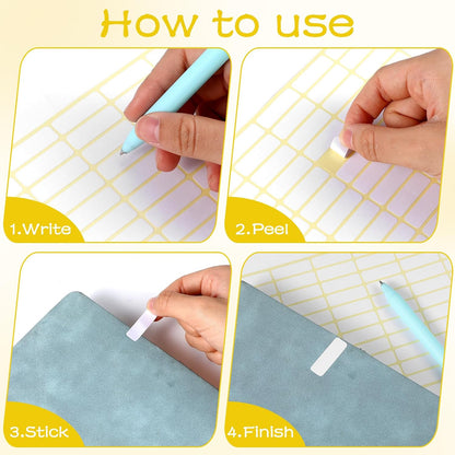 1260 Pcs Mini Labels Stickers Blank - Removable Freezer Labels All-Purpose Small White Label for Price Food Writing Containers Storage Bins Jars Pantry Organization