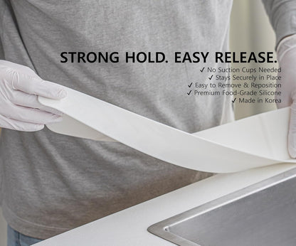 30 inch(75cm) Premium Kitchen Sink Silicone Water Splash Guard SIZE UPGRADE 30" and new package - NO Suction Cups, Ultra Wide 30" - Made in Korea (Ultra Wide Eco Gray)
