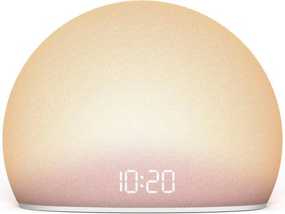 HOUSBAY Sunrise Alarm Clock with White Noise Sound Machine for Bedroom | Wake-Up Light, 5 Gentle Alarm Sounds, 20 Soothing Sleep Sounds, Dimmable Display, Phone-Free Bedside Clock - Pink