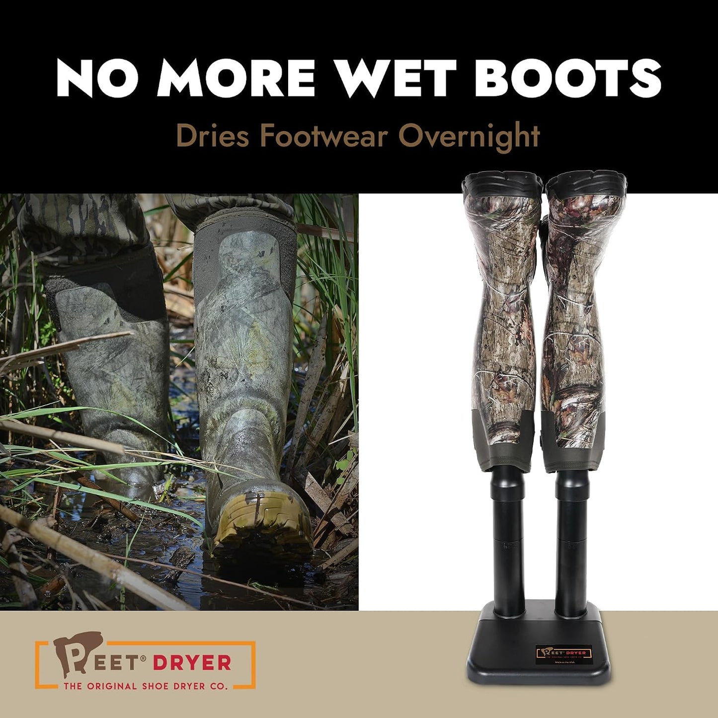 PEET, Original Dryer, Electric Shoe Dryer, Work Boots, Outdoor Gear, Athletic Gear, Silent,Energy-Efficient, Made in USA