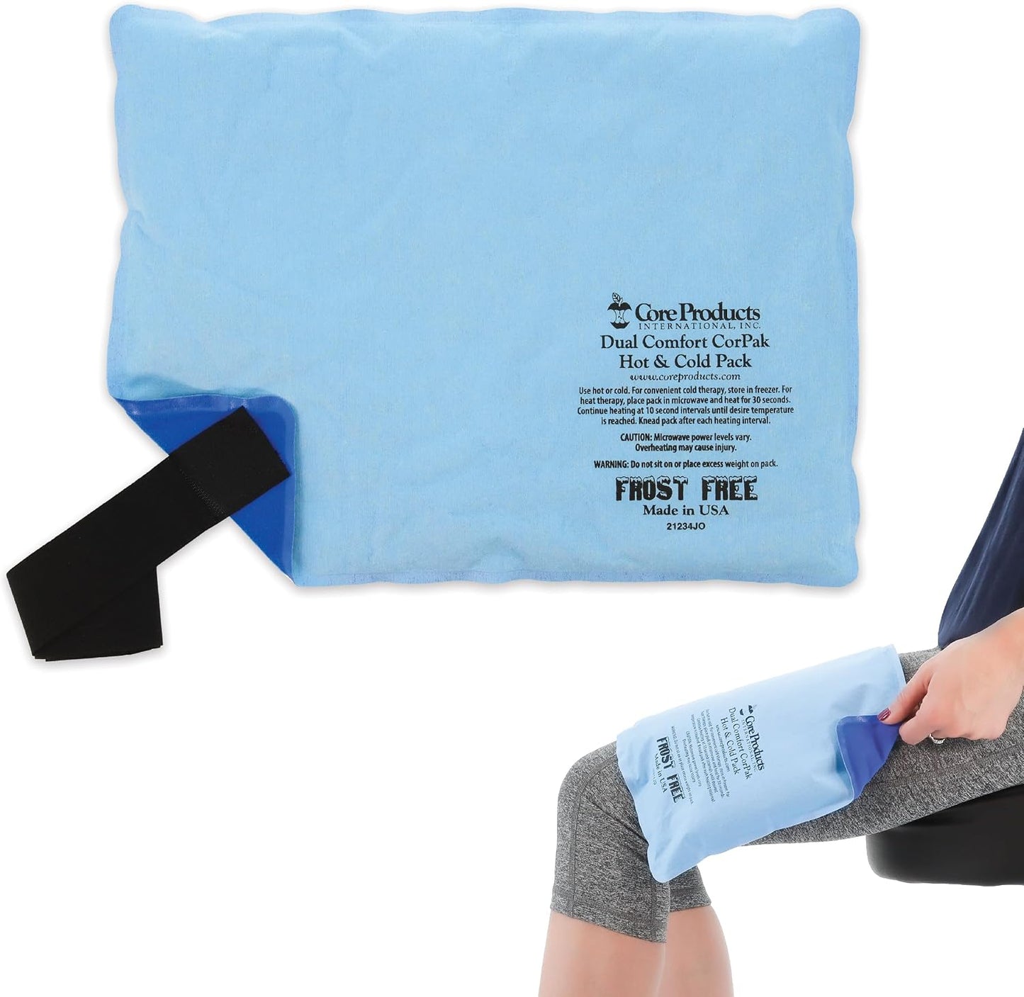 Reusable Hot & Cold Therapy Pack for Pain Relief and Injuries, Large | Provides versatile hot or cold therapy to help relieve muscle aches, joint pain, swelling, and stiffness.