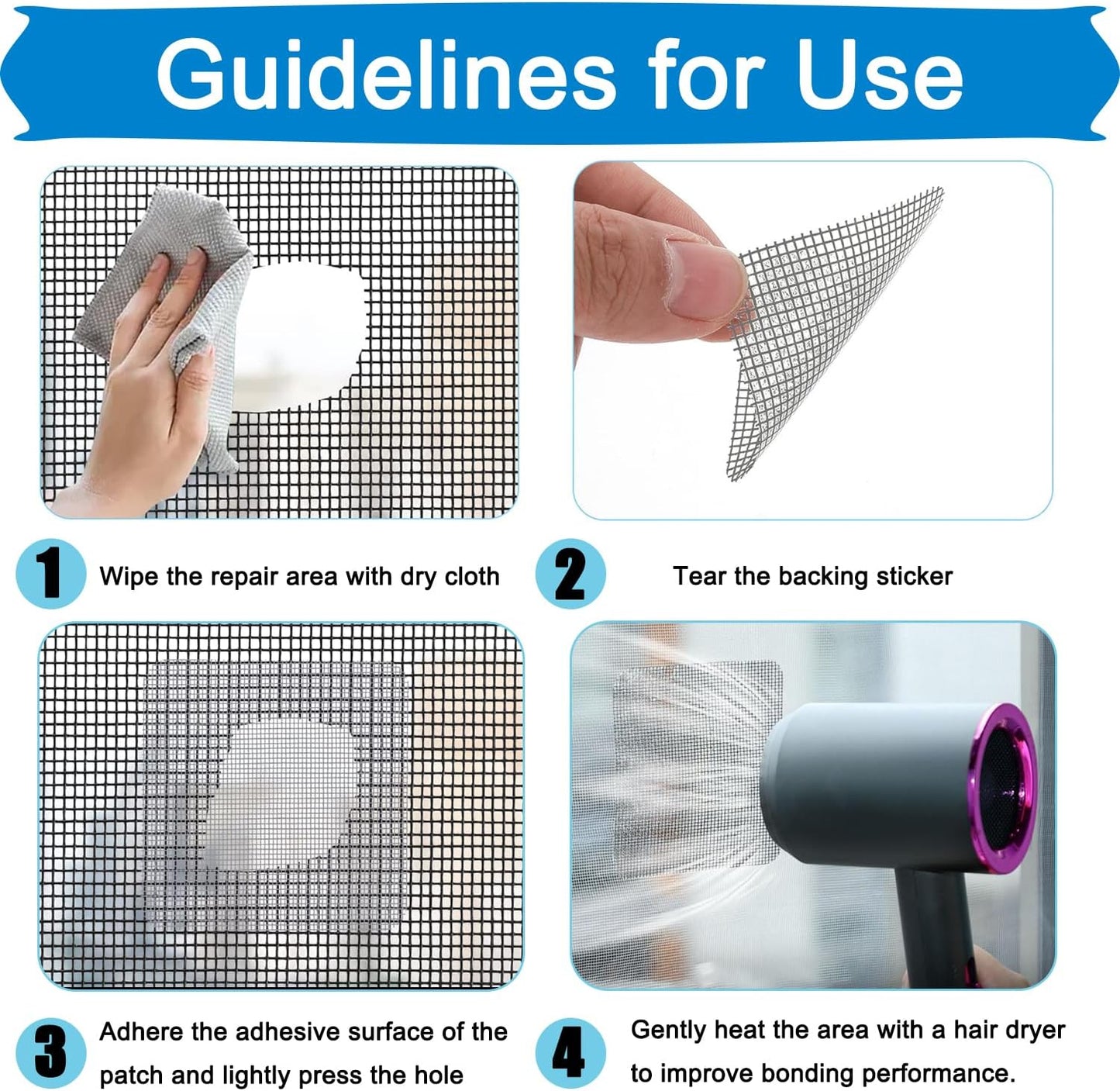 2026 New Strong Adhesive Screen Repair Tape, Screen Repair Kit Window Screen Repair Tape, Fiberglass Screen Tape Mesh Repair Suitable (5cm x 200cm) for mesh Doors and Windows Gray