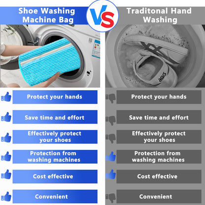 Reusable Shoe Washing Bag, 2-Pack Chenille Laundry Bag for Washer & Dryer. | Soft chenille fibers help deep clean sneakers while the hidden zipper keeps shoes secure and helps protect your washer.
