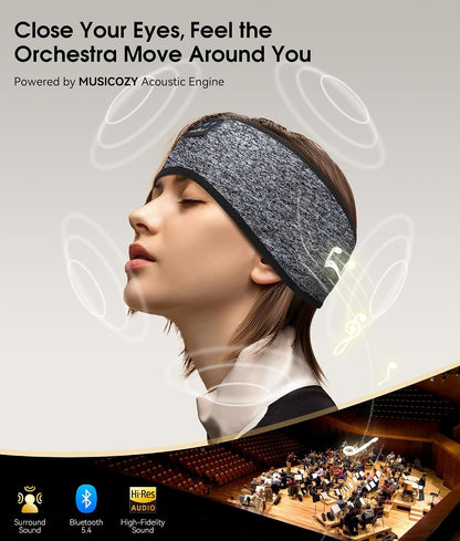 MUSICOZY Bluetooth 5.4 Sleep Headphones Headband Sports Wireless Audio