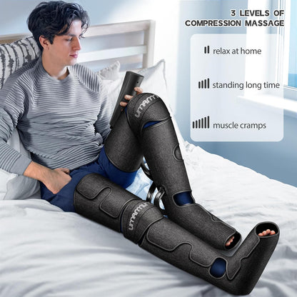 UMARMUNG Air Compression Leg Massager with Heat, Gifts for Men, Dad, Husband, Women, Mom, Wife, Her, Presents for Christmas, Mothers Day, Birthday, Valentine's Day, Works for Foot, Calf, Knee, Thighs