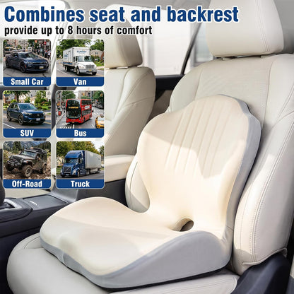 Car Seat Cushion Office Chair Cushion with Lumbar Support Pillow