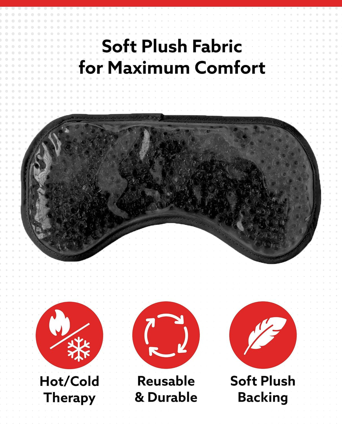 Alpi Plush Gel Beads Hot/Cold Eye Mask, Relaxation & Tension Comfort