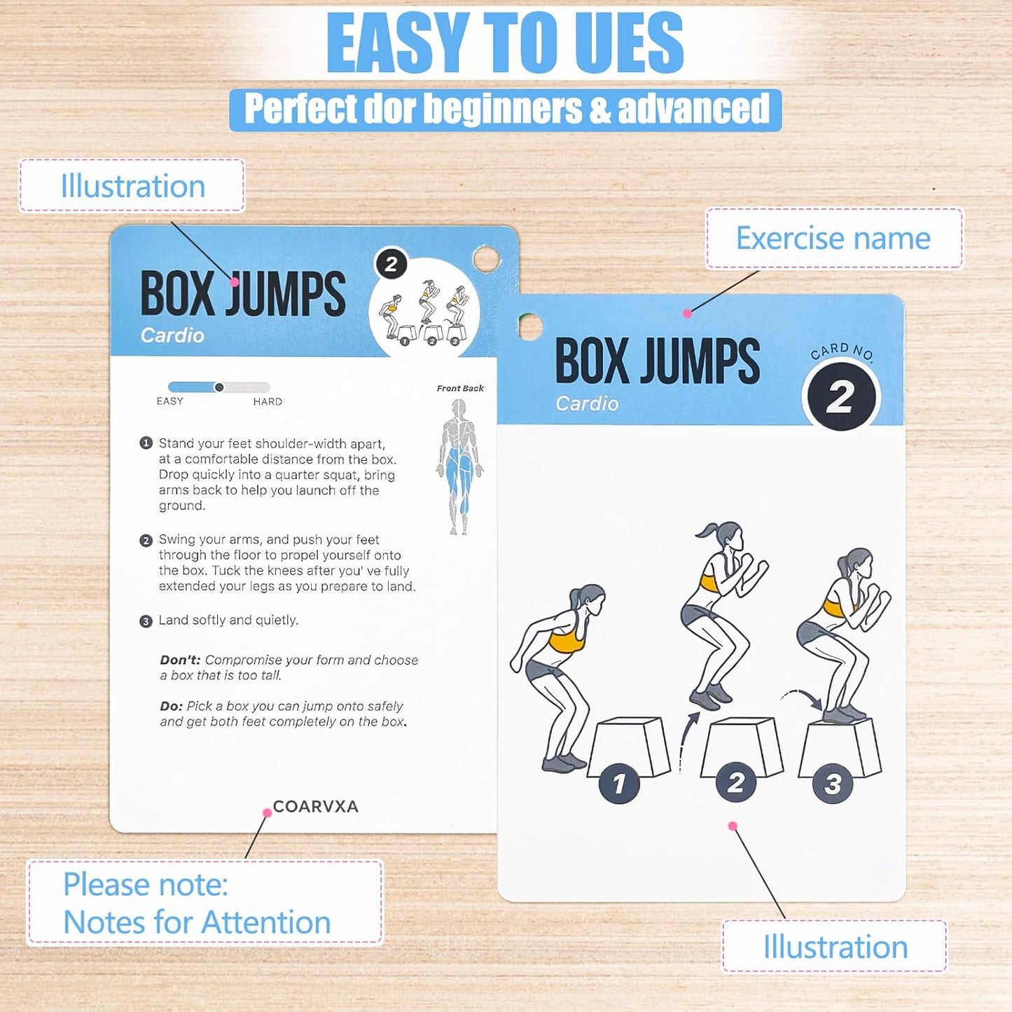 Bodyweight Workout Cards for Women & Men-50 Bodyweight Workout Cards，Includes 2 Rings& Dry-Erase for Easy Organization-Home, Gym or Studio (Bodyweight)