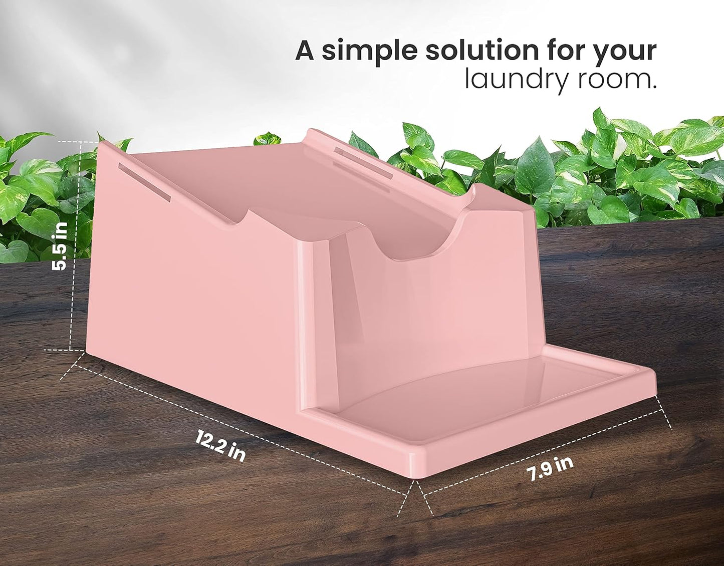 Skywin Liquid Laundry Detergent Holder Stand - 1 Pack - Black with Print | Easy Pouring, Rubber Feet, Angled Stand, Fabric Softener Dispenser for Laundry Room Organization & Storage