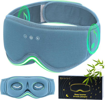 Sleep Mask with Bluetooth 5.4 Headphones, Removable 3D Eye Cups, Timing Sleeping Headphones for Side Sleepers, Wireless Music Eye Mask Speakers for Men, Women, Tech Gifts, Pink