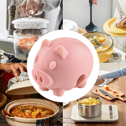 Lid Side Pot Lid Lifter, Silicone Steam Release Spill Stopper, Keeping Lid Open, Cartoon Animal, Cooking Assistant for Boiling & Stewing, Soup Pots