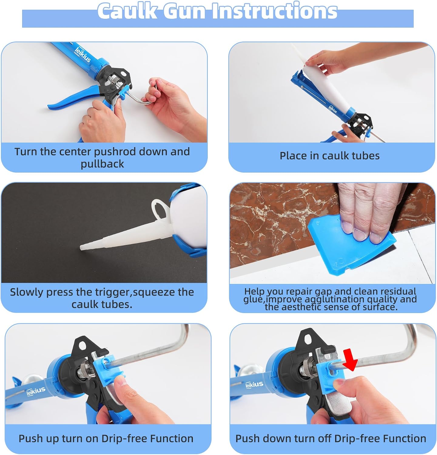 3 in 1 Silicone Caulking Tool, High Quailty Grout Removal Tool and Sealant Finishing Scraper with Stainless Steelhead, Caulk Remover Tool Kit for Window, Kitchen, Floor, and Sink Joint