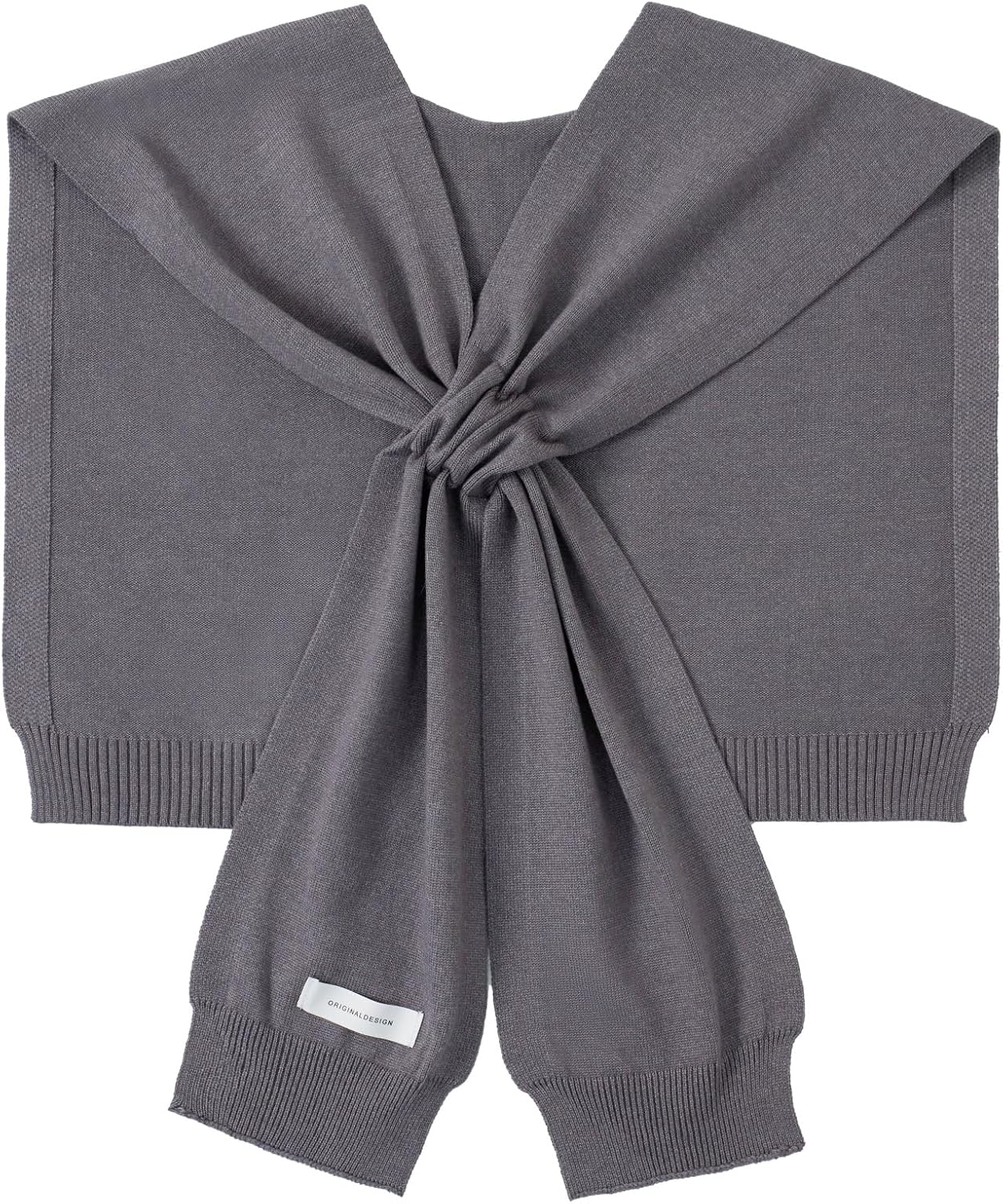 WaJuemy Women's Sweater Shawl Wraps Sleeves Knitted Collar Sweater Scarf Top Casual Lightweight Shoulder Cape Accessories