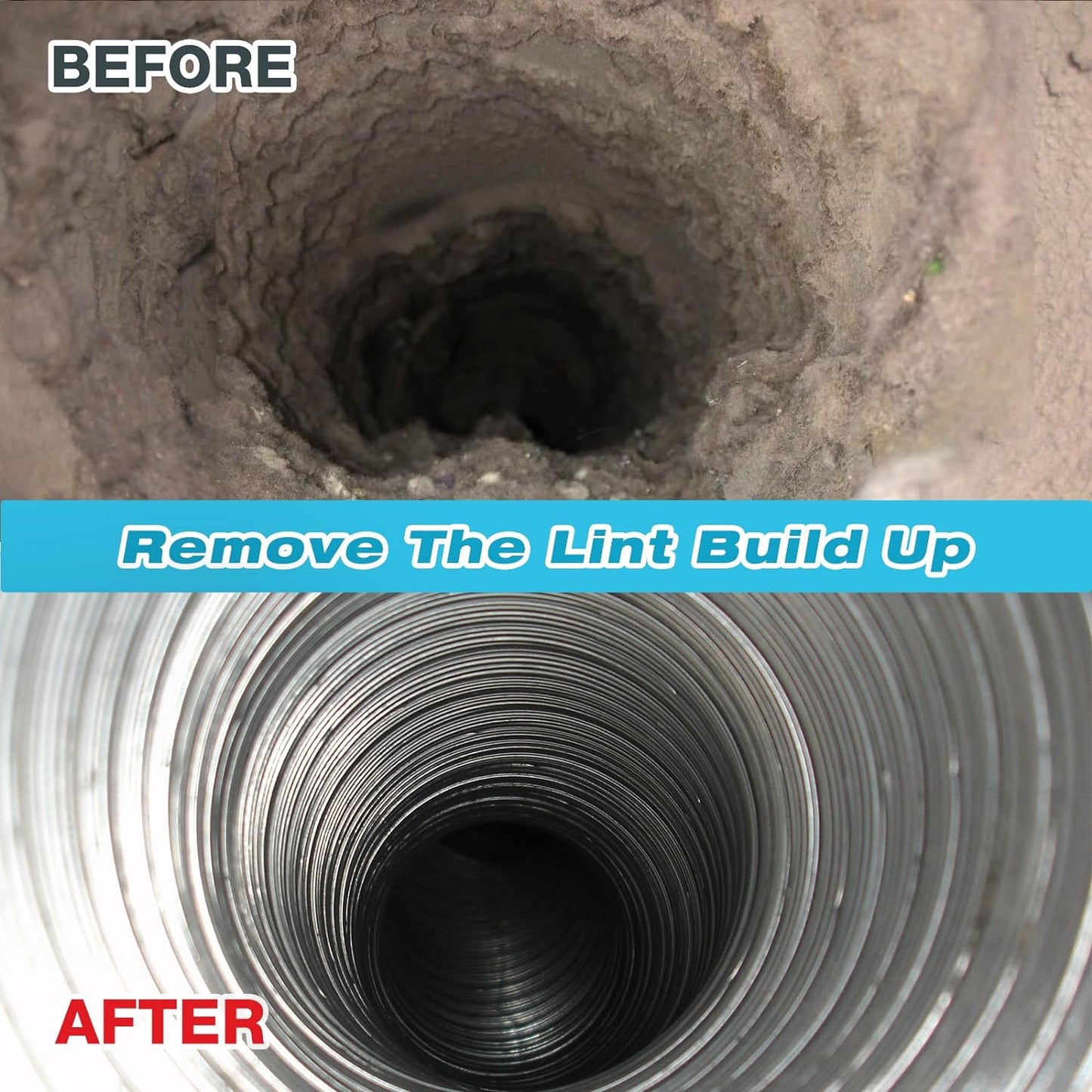 Sealegend 50Ft Dryer Vent Cleaner Kit, Flexible Lint Remover | Upgraded Quick-Snap Brush with Drill Attachment for Easy to Use, Deep Clean, Lint Removal, Easy DIY Assembly, Home Essential