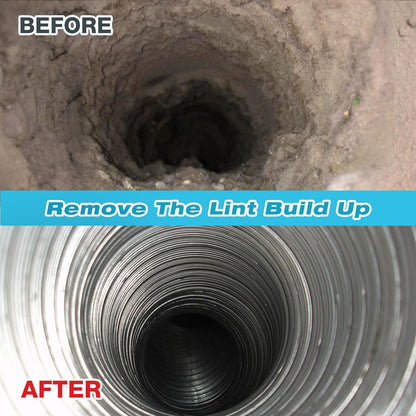 Sealegend 50Ft Dryer Vent Cleaner Kit, Flexible Lint Remover | Upgraded Quick-Snap Brush with Drill Attachment for Easy to Use, Deep Clean, Lint Removal, Easy DIY Assembly, Home Essential
