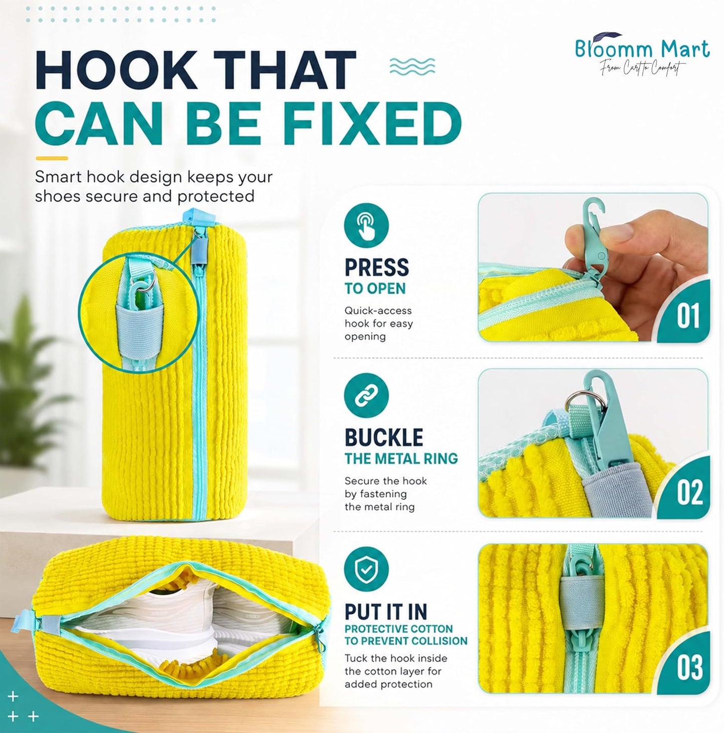 (2-Pack) Shoe Washing Machine Bag with 4 Shoe Trees, Sneaker Laundry Bags for Washer & Dryer, 360° Protective Mesh Shoe Cleaning Bag with Self-Locking Zipper and Safely Wash Shoes in Washing Machine.