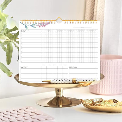 Habit Tracker Calendar- Daily, Weekly & Monthly Habit Tracker Journal | Undated, 12 Months, 7.9"x10", Writable, for Goal Setting, Boost Productivity, Workout Motivation & Self Care Tool