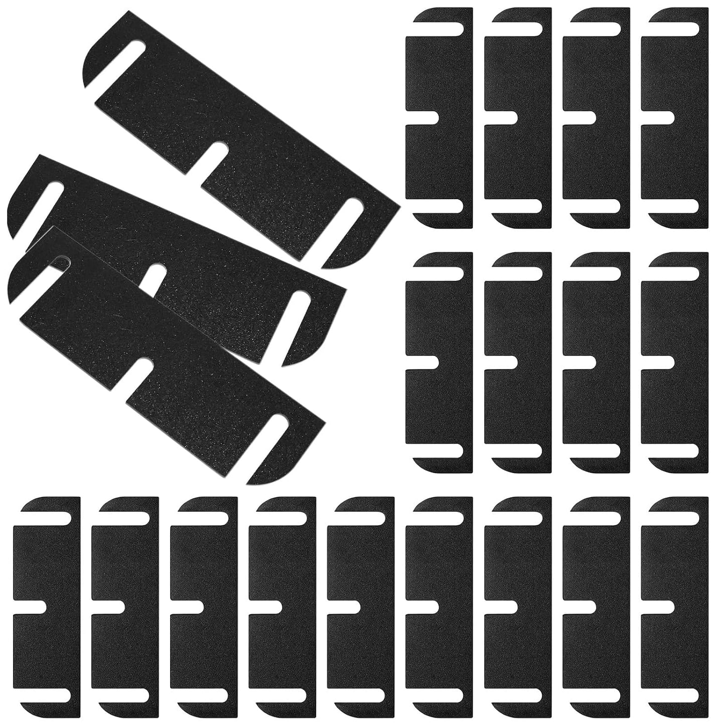 20 Pcs Door Hinge Shims 0.47 Inch Thickness 3.5 Inch Hinge Shims Plate Adjustable Door Jamb Repair Kit for Air Leakage Misalignment(Black)