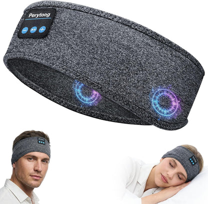 Perytong Sleep Headphones Bluetooth 5.4 Headband, Wireless Sleep Headband Headphones for Side Sleepers, Ultra-Thin Stereo Speakers & Extended Battery Life, Sports Headband Earphones for Sleeping