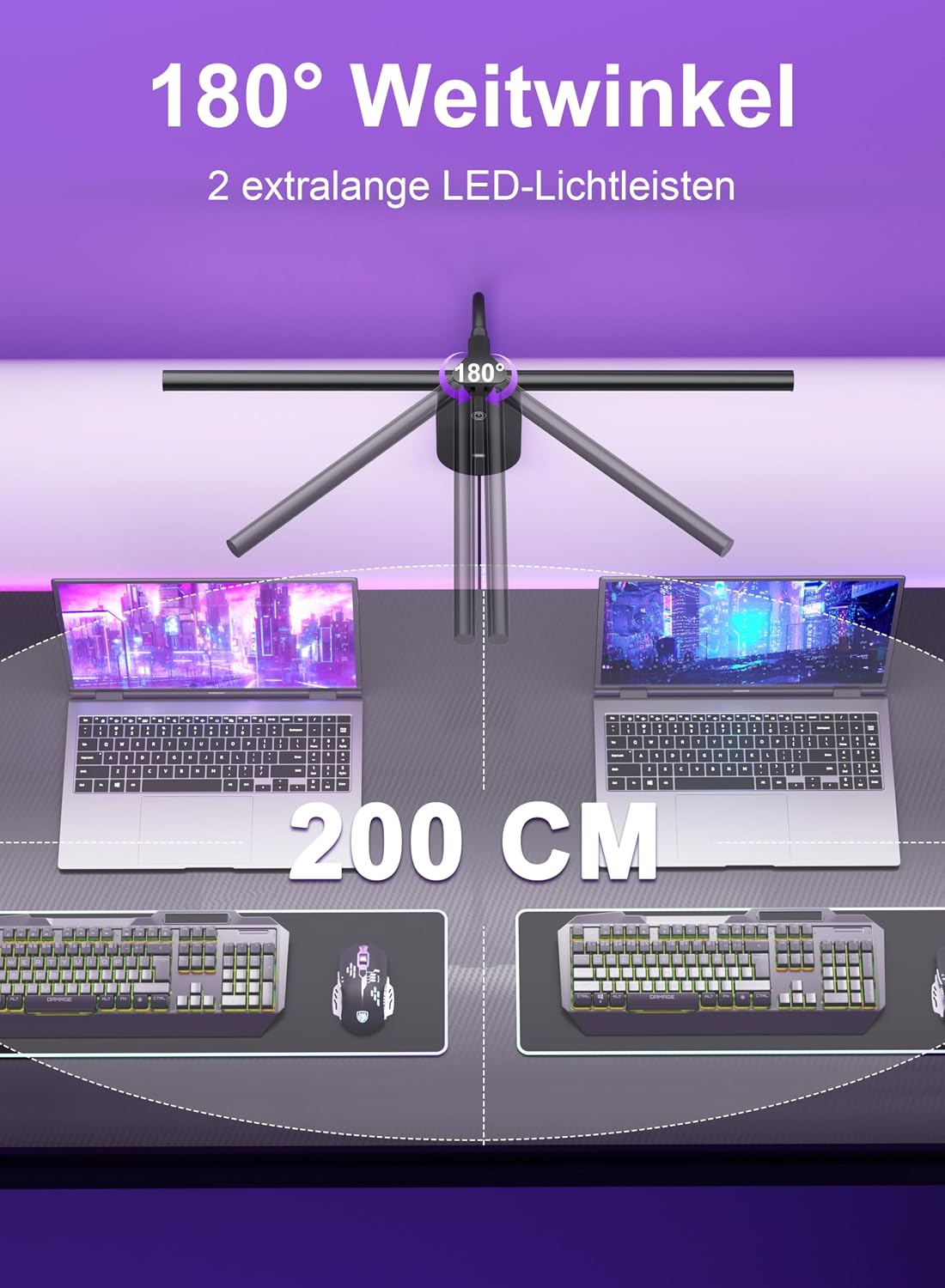 LED Wall Mounted Reading Light for Bed, 2 Heads Ultra Long Book Lights with USB Output, Wall Reading Lamps with Bright 5 Dimmable Touch Control,4 Hour Auto Off in 360°Gooseneck Headboard Bed Light