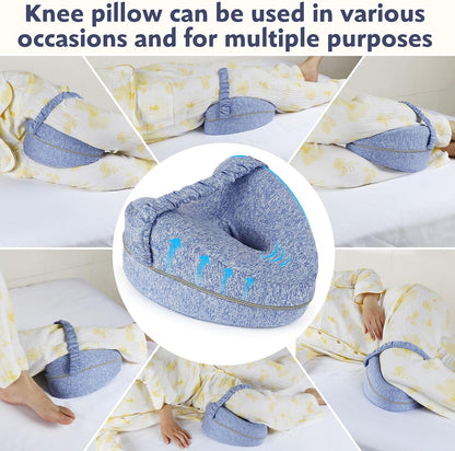 Revoget Alignment Pillow for Side Sleepers, Relieve Leg Pain & Sciatica 2026 New Knee Pillow for Side Sleepers, Hips Buttocks Back Sciatica Relief Pillow with Adjustable Strap (Star Blue)