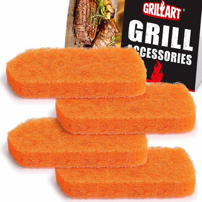GRILLART Griddle Cleaning Kit for Blackstone, Griddle Accessories Kit | One Set for All, with High-Density Grill Stone, Thicker Griddle Scraper, Better Control Handle, For Revome Rust & Daily Clean