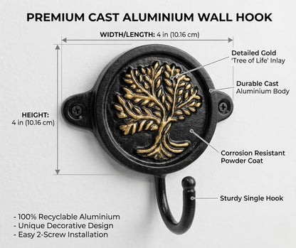Aluminium Dog Paw Wall Hook for Wall Decor – Rustic Pet-Themed Coat Hook for Keys, Leashes, Towels, Hats & Bags – Decorative Heavy Duty Wall Mounted Hook for Entryway, Bathroom & Bedroom