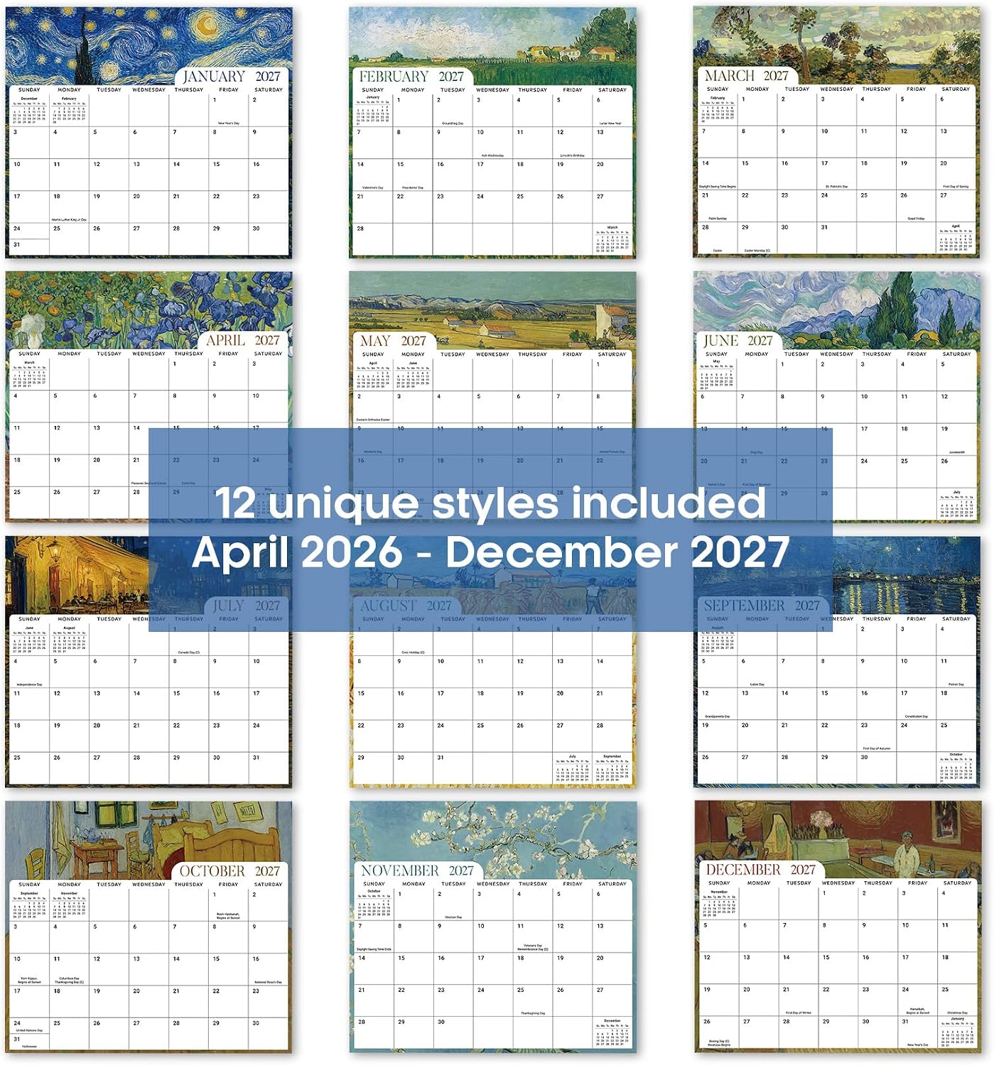 2026-2027 Magnetic Calendar for Refrigerator, Apr 2026-Dec 2027 | 21-Month Fridge Calendar 2026-2027 for Home Planning, Scheduling and Easy Organization, Greenery