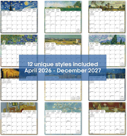 2026-2027 Magnetic Calendar for Refrigerator, Apr 2026-Dec 2027 | 21-Month Fridge Calendar 2026-2027 for Home Planning, Scheduling and Easy Organization, Greenery