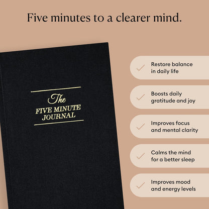 Intelligent Change The Five Minute Journal - Original Daily Gratitude Journal for Women & Men - Mindfulness, Happiness & Daily Reflection - Undated Planner - Affirmation Journal - Gifts for Women