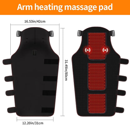 Shoulder Arm Massage Heating Pad for Pain Relief, Ultra Long Heated Elbow Heating Pad with 3 Vibration and Heat Settings, Heated Shoulder Wrap for Frozen Shoulder