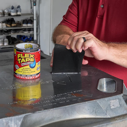 Flex Tape, Original Thick Flexible Rubberized Waterproof Tape - Seal and Patch Leaks, Works Underwater, Indoor Outdoor - Home RV Roof Plumbing and Pool Repairs, Clear, 4 in x 5 ft, Pack of 1