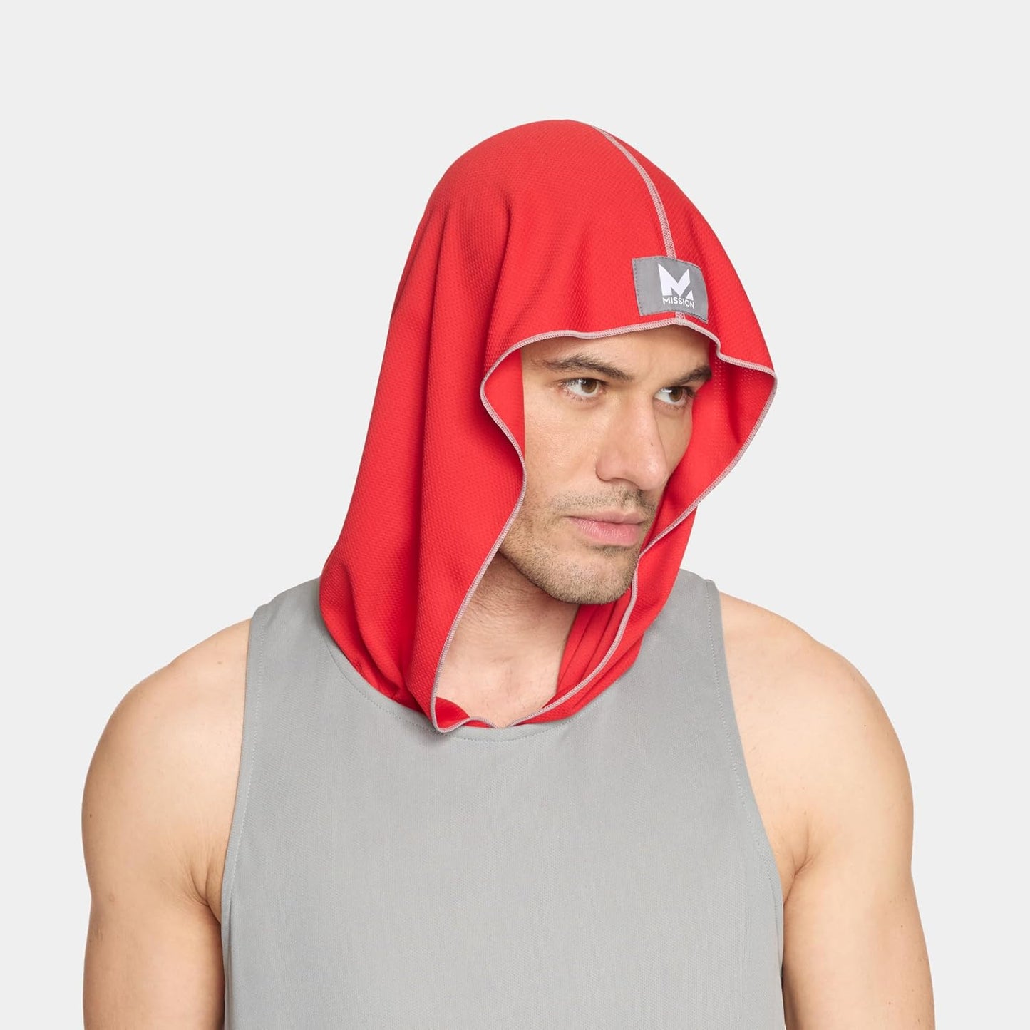 MISSION Cooling Hoodie Towel, Evaporative Cool Technology, Cools Instantly When Wet, UPF 50 Sun Protection, Contours Your Head to Stay in Place, Great for Sports, Fitness, Gym