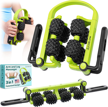 COZLOW Dual Sided Muscle Roller - Cellulite Massager for Arms and Legs - Flexible Massage Tool - Effective Sculpting Massage for Thighs, Butt