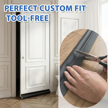 MAXTID Door Draft Stopper 36 Inch Black Adjustable Door Draft Blocker Front Door Draft Guard for Bottom of Doors Weather Stripping Door Seal Strip