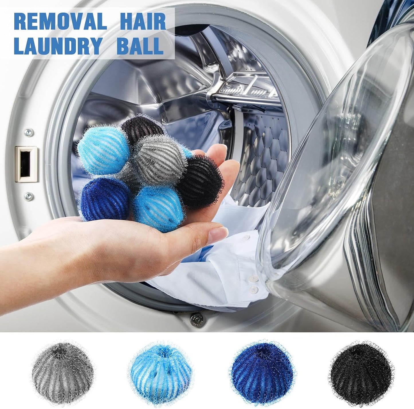Blulu 18 Pieces Pet Hair Remover for Laundry, Classic Color | Reusable Washing Machine Hair Catcher Pet Dog Cat Fur Catcher Lint Remover from Laundry