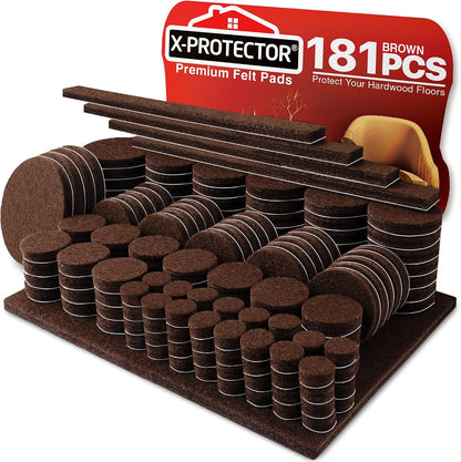 Felt Furniture Pads X-PROTECTOR 235 PCS Premium Furniture Pads - Felt Pads Furniture Feet Best Wood Floor Protectors - Protect Your Hardwood & Laminate Flooring! | Furniture Feet Best Wood Floor Protectors - Protect Your Hardwood & Laminate Flooring!