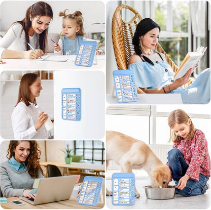 Audab 2Pcs Dry Erase Chore Chart for Kids, Magnetic Checklist Board, My Chores Slider Chart to Do List Board, Routine Chart Schedule Board Task Tracker for Home Refrigerator, Wall, Desk (Blue & Pink)